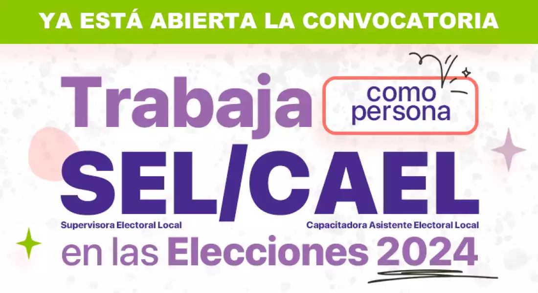 Invita IEE a trabajar como SEL y CAEL para Proceso Electoral